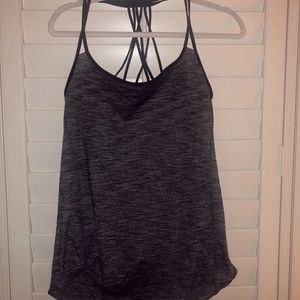 Gray Lululemon Backless Strappy Tank